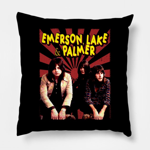 Tarkus Tales Emerson Palmer Band-Inspired Tees, Wear the Legends of Prog Rock Pillow by Femme Fantastique