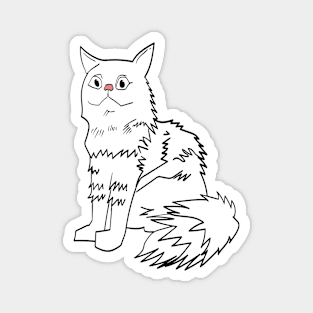 White persian cat Magnet