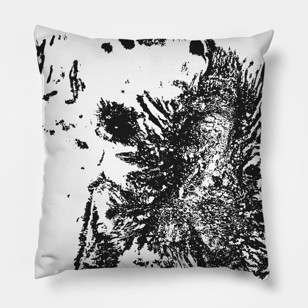 Ordaos - Destroyed Print #3 Black Pillow by MrBenny