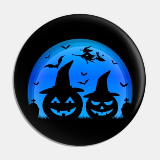 Spooky Moon Halloween Witch Monster Ghost Pumpkin 19 Pin