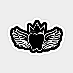 Dentist Graffiti Tshirt design cool tooth with wings logo Magnet