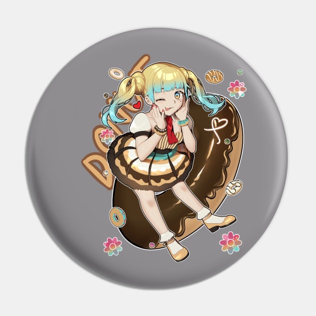 Donut Girl Pin by Neydarts