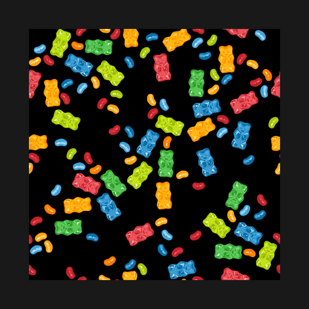 Colorful Gummy Bears Pattern by XOOXOO