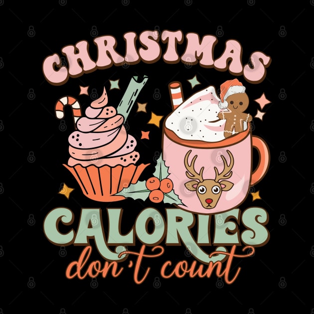 Christmas Calories Don't Count Funny Cupcake Hot Cocoa Lover Gift by BadDesignCo