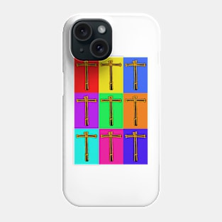 Multi coloured Crucifix Phone Case