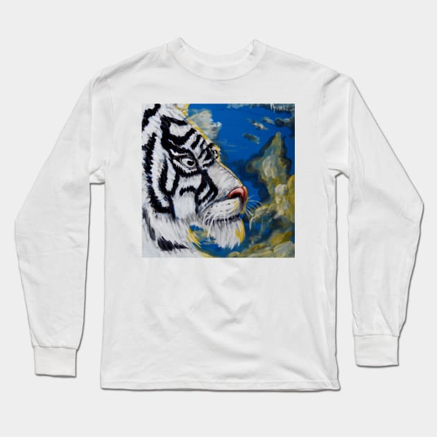 LONG SLEEVE TIGER T-SHIRT WHITE | Bodega