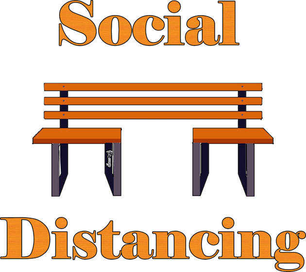 Social Distancing Kids T-Shirt by ellenaJ