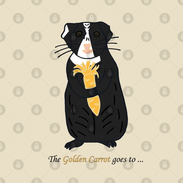 Guinea Pig with Golden Carrot by Anke Wonder 