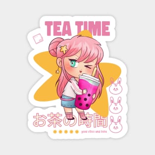 Tea Time Boba Magnet