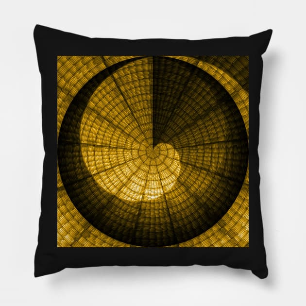 Solid Gold Millionaire Sacred Geometry 3D Pillow by PlanetMonkey