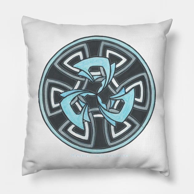 Ice Triskell Pillow by Envorenn