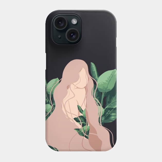 Plant lady abstract illustration 2 Phone Case by Gush Art Studio 1