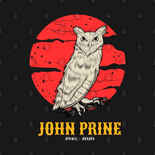 John Prine Retro 70s Style Fan Art Design by Faeyza Creative Design