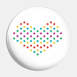 Rainbow Vintage Penny Candy Dots Pin