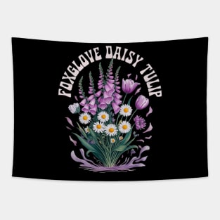 Foxglove-Daisy-Tulip Tapestry