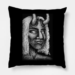 Crosshatched Portrait Pillow