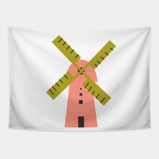 Colorful windmill Tapestry