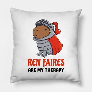 Ren Faires are my therapy Capybara Pillow