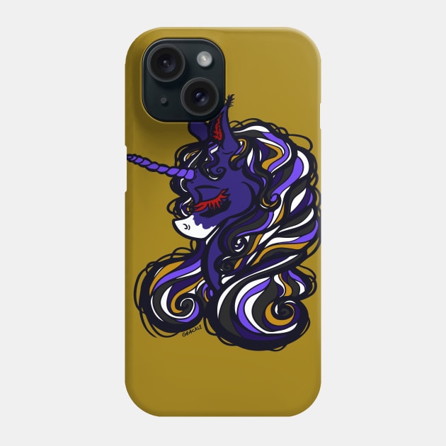 Baltimore Football Unicorn Phone Case by Jan Grackle