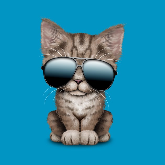 Cute Kitten Wearing Sunglasses by jeffbartels