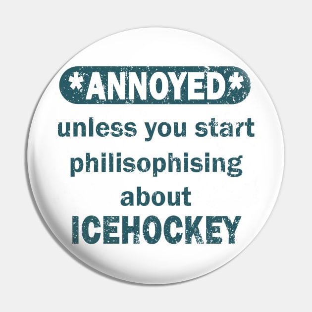 Ice Hockey Stick Puck Friends Bodycheck Pin by FindYourFavouriteDesign