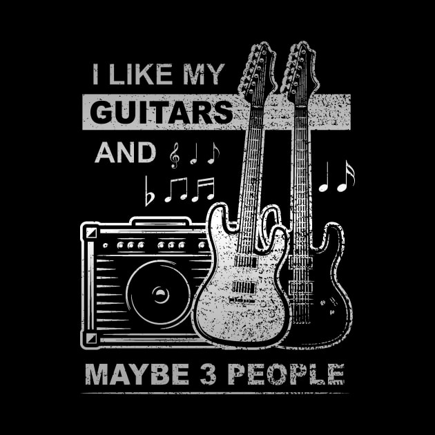 I LIKE MY GUITARS AND MAYBE 3 PEOPLE FUNNY BAND INTROVERT by TexasTeez