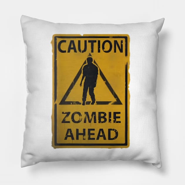 Resident Evil: Resistance - Caution Zombies Ahead Pillow by Gekidami