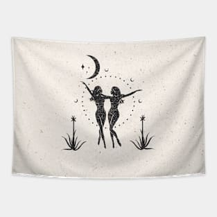 Sister Moon Goddesses Tapestry