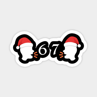 Santa Hat 67 Whisper Duo Magnet