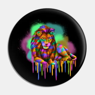 Rainbow Lion Pin