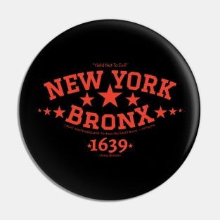 New York Bronx - New York Bronx Schriftzug - Bronx Logo Pin