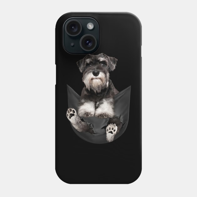 Schnauzer dog with love Phone Case by designathome