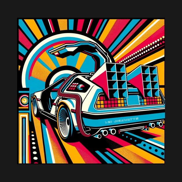 Back to the Future - Delorean Pop Art by PoshFitness