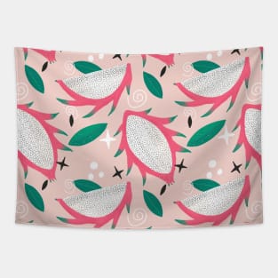 Pink dragon fruit pattern Tapestry