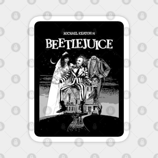 Beetle Juice Artwork Magnet by SAN ART STUDIO 