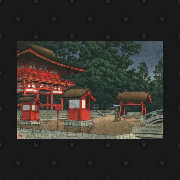 Tsushima Shrine at Aichi Prefecture by Kawase Hasui by Takeda_Art