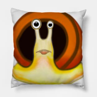 Cute Snail Drawing Pillow