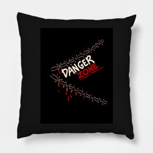 Danger zone Spiked t shirt Pillow