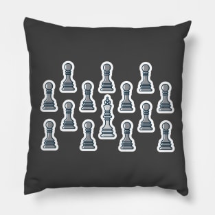 Chess Leader King Pattern Sticker style vector illustration. Sport board game object icon concept. Stand out, different and unique concept, business idea. Pillow