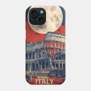 Rome Italy Starry Night Vintage Tourism Travel Poster Phone Case