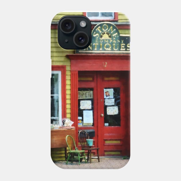 Frenchtown NJ - Antique Shop with Two Chairs Phone Case by SusanSavad