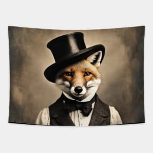 Victorian Fox Portrait Artistic Gift Fashion Tapestry