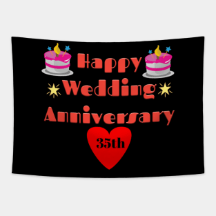 Happy Wedding Anniversary t-shirt Tapestry