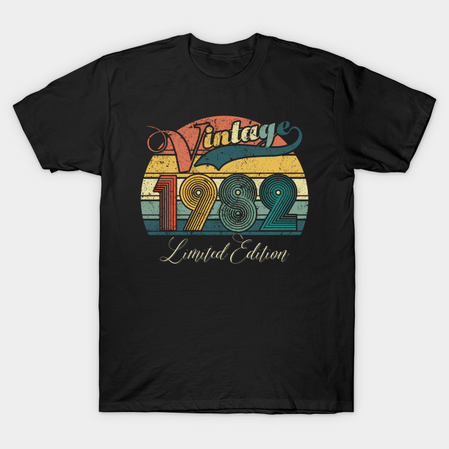 Discover Vintage 1982 Limited Edition Gift 39th Birthday - Vintage 1982 - T-Shirt