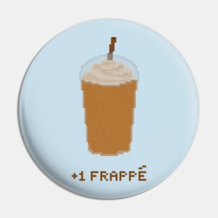 +1 frappe coffee pixel art Pin