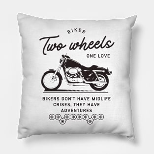 Two Wheels One Love Pillow