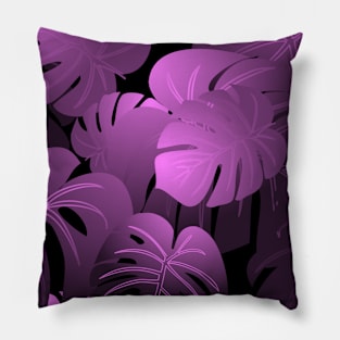 Moody Monstera Magenta Repeat 5748 Pillow