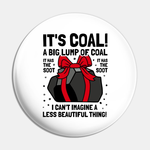 It's Coal! It's Corn Christmas Holiday Parody Pin by aaronsartroom