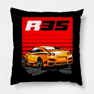 Nissan GTR 35 Orange Pillow