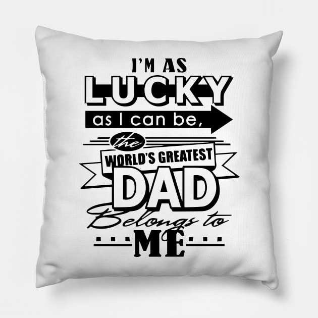 WORLD GREATEST DAD Pillow by Trendsdk